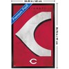 Trends International MLB Cincinnati Reds - Logo 25 Framed Wall Poster Prints - 3 of 4