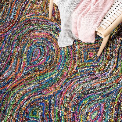 Handmade Nantucket Blue Cotton Tufted Area Rug - 6' x 9'