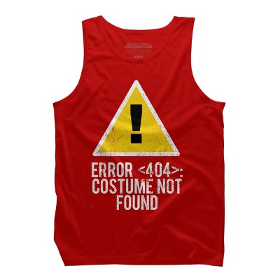 Men's Design By Humans Halloween Error 404 Costume Not Found Apparel By COVI Tank Top