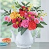 Collections Etc Colorful Artificial Floral Arrangement with Teapot Vase - 2 of 2
