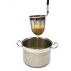 SAMMART Stainless Steel Mesh Noodle Strainer basket with Black Silicone Handle - Pasta Sieve Colander - 2 of 4