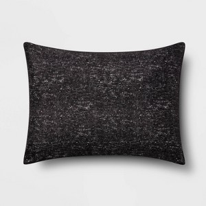 Standard Microfiber Printed Pillow Sham Black Texture - Room Essentials