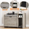 Whizmax Modern Cat Litter Box Enclosure Wood Litter Box Enclosure with Top Opening and Cushion Hidden Cat Litter Box Resistant from Scratching and Odor - 4 of 4