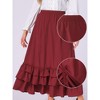 INSPIRE CHIC Women's Steampunk Ruffle Layered Maxi Skirt - 2 of 4