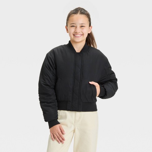 Black bomber jacket target best sale