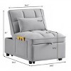 Single Pull Out Sofa,Multi Function Sofa Bed with Adjustable Backrest and Pillows,Convertible Chaise Lounge-Maison Boucle - 4 of 4