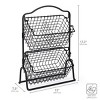 Gourmet Basics by Mikasa Grid Fruit Storage Basket, 2 Tier, Black - 3 of 4
