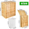 KTMBDW Bamboo Laundry Hamper with Lid,120L Large Clothes Laundry Sorter with Removable 2-Section Liner Bag for Clothing,Bathroom,Laundry Room,Natural - 2 of 4