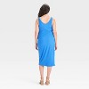 Midi Maternity Wrap Dress - Isabel Maternity by Ingrid & Isabel™ Blue - 2 of 3