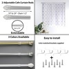 Evideco French Home Goods Adjustable Café Curtain Rod Set – Available in 19"-29" or 29"-49" – Extendable Design with Matching Brackets, Small Windows - 3 of 4
