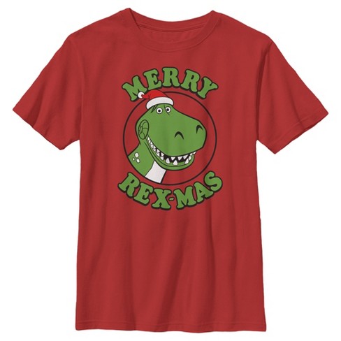 Boy's Toy Story Christmas Santa Rex T-shirt : Target