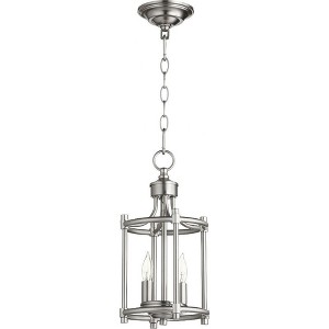 Quorum Lighting Rossington - 2-Light Entry Pendant, Satin Nickel, 8W x 16H, Dry Rated - 1 of 1
