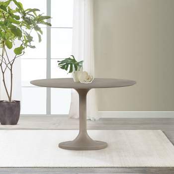 Round Pippa Concrete/Metal Dining Table Gray - Armen Living