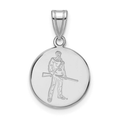 Black Bow Jewelry 14k White Gold West Virginia Mountaineers NCAA Medium Pendant