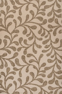 Classic Vine Pattern Brown/Beige 3' x 5' Synthetic Outdoor Rug