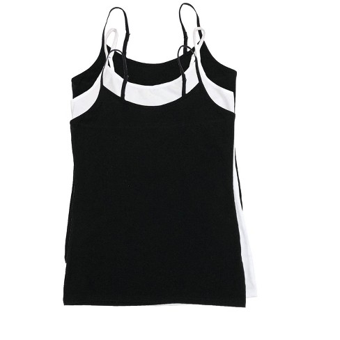 Active Products 3 or 4 Pack- Active Basic Cami Tanks in Many Colors  (Large), Black, H Gray, White, Navy at  Women's Clothing store