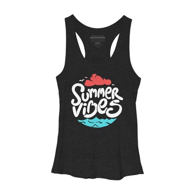 Women's Design By Humans Ocean Summer Vibes By sebiondbh Racerback Tank Top