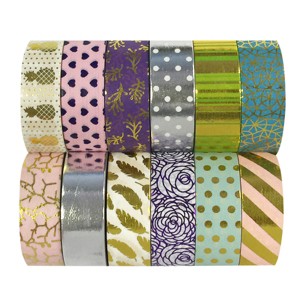Wrapables Washi Tapes Decorative Masking Tapes, Set of 12 - 1 of 4