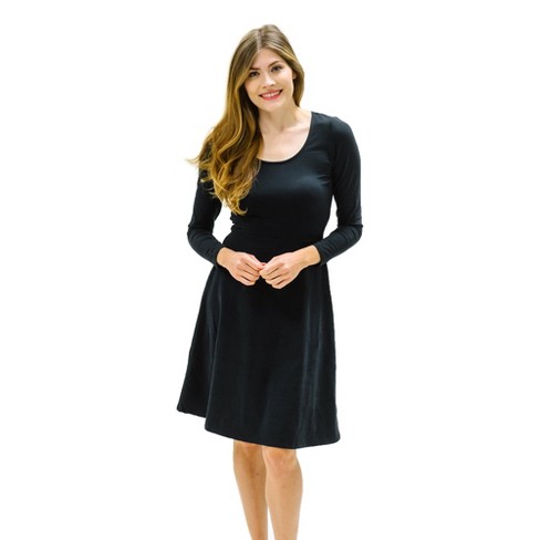 Long sleeve black dress target store