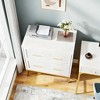 Gulches Modern White 2 Drawer File Cabinet, Lateral Filing Cabinet for Letter/Legal/A4 Size, Wood File Storage Cabinets Printer Stand - 4 of 4