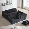 108 inch Modular Chenille Sectional Sofa L-Shape Convertible Loveseat Chaise 6 Pillows Free Combination Living Room - 2 of 4