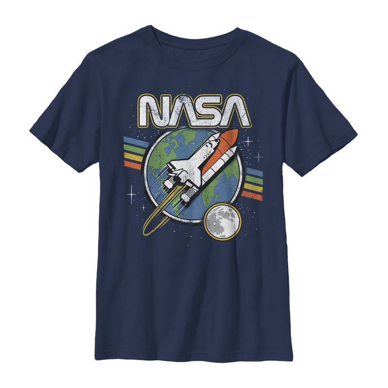 Boy's NASA Retro Rocket Launch T-Shirt, 1 of 4