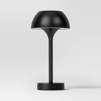 Solar and Rechargeable USB LED Outdoor Table Lamp Black - Threshold™