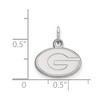 Black Bow Jewelry 10k White Gold Georgia Bulldogs NCAA Extra Small Pendant - 2 of 3
