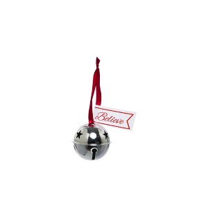 Evergreen Beautiful Metal Believe Bell Ornament Christmas Decor - 4 x 4 x 4 Inches Indoor/Outdoor Decoration - 1 of 4