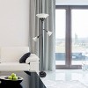 Torchiere Floor Lamp with 2 Reading Lights and Scalloped Glass Shades - Lalia Home - 4 of 4