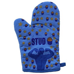 Stud Muffin Oven Mitt Funny Fitness Workout Cooking Baking Hottie Kitchen Glove - Crazy Dog Bakeware - 1 of 4
