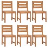 vidaXL 7-Piece Outdoor Patio Dining Set - Durable Solid Teak Wood with Smooth Fine Sanded Finish - Brown - Weather Resistant - Farmhouse Style - 4 of 4