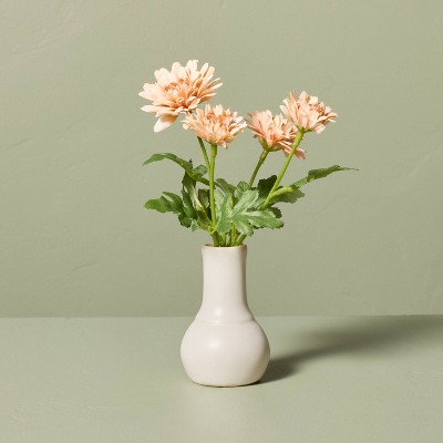 8" Faux Micro Mini Orange Daisy Flower Arrangement - Hearth & Hand™ with Magnolia