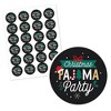 Big Dot of Happiness Christmas Pajamas - Holiday Plaid PJ Party Circle Sticker Labels - 24 Count - 2 of 4