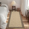 Floral Bordered Area Rugs for Living Room Bedroom Braided Print Rug Soft Washable Foldable Accent Rug Low Pile Non-Slip Carpet - 2 of 4