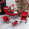 KWPZQEB Iron Christmas Santa Sleigh Basket, Farmhouse Distressed Christmas Santa Sleigh Holiday Tabletop, Vintage Indoor Classic Christmas Decoration - 3 of 4