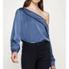 Women's One Shoulder Satin Bodysuit - Strut & Bolt - 2 of 4
