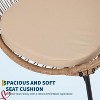 Jojoka 3-Piece Patio Bistro Set with Cushioned Acapulco Chairs & Glass Table, All-Weather Outdoor Conversation Set for Deck, Balcony, Backyard - 3 of 4