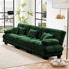 134" Modular Chenille Sectional Sofa with Deep Cloud Cushions & Round Bolster Arms, 3 Seater  Couch for Living Room-3irtyhousy - 3 of 4