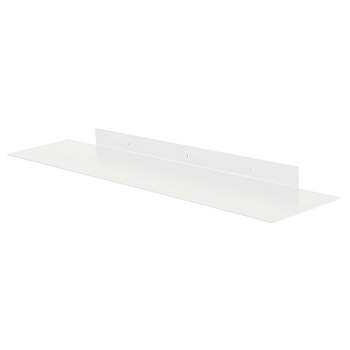 31.5" Dolle Katana Floating Metal Shelf White