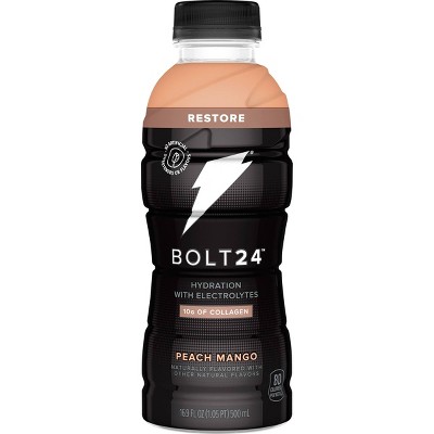 BOLT24 Collagen Peach Mango Hydration Drink  - 16.9 fl oz Bottle