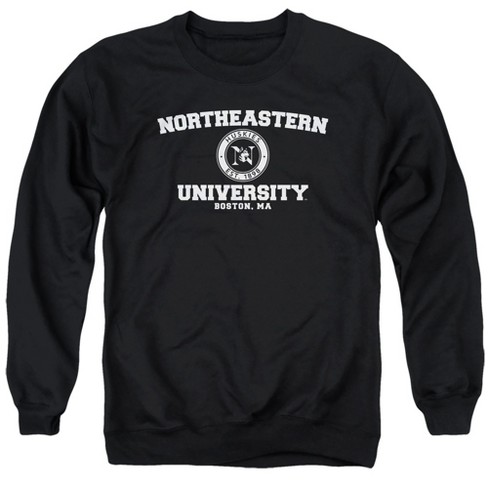 Northeastern University Official Circle Logo Unisex Adult Crewneck Sweatshirt, Black - image 1 of 4