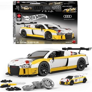 Mattel Brick Shop Hot Wheels ‘15 Audi R8 LMS Building Toy Kit 820pc for Collectors - 1 of 4