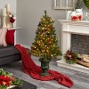 4ft. Christmas Tree with Berries, Pinecones, LED Lights & Decorative Urn – Festive Holiday X-Mas Decoration - 3 of 4