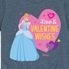 Girls' - Disney Princess - Kisses and Valentine Wishes Short Sleeve Graphic T-Shirt - 2 of 4