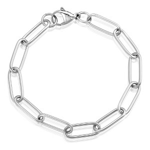 ELYA Women's Large 7mm Paperclip Bracelet 7.5" or 8.75" - 1 of 4