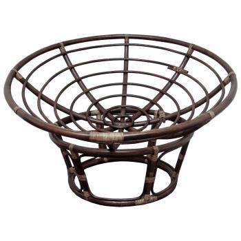 Java Brown 42" Rattan Papasan Chair with Microfiber Cushion