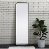 Elegant Lighting Soft corner metal rectangular mirror 18x60 inch in Black - 2 of 4