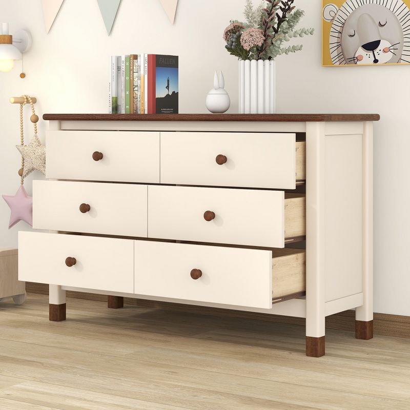 Mordern Wooden Storage Dresser with 6 Drawers,Storage Cabinet for Bedroom - ModernLuxe, 2 of 13