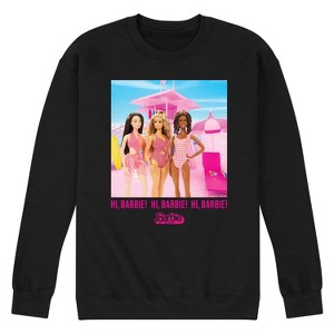 Men's - Barbie - Hi Barbie Beach Graphic Fleece Sweatshirt - 1 of 4